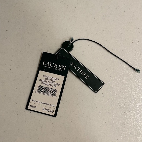 NWT, Ralph Lauren’s Deyden Debby (Drawstring Medium Sized Crimson Bag) W/Wallet - Picture 5 of 5